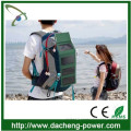 Factory wholesale 5W solar battery backpack 8000mAH with LED lights